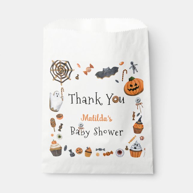 Little Boo Halloween Baby Shower Favour Bags (Front)