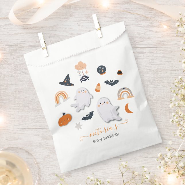 Little Boo Halloween Baby Shower Favour Bags (Clipped)