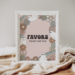 Little Boo Halloween Baby Shower Favours Sign