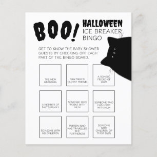 Little Boo Halloween Baby Shower Ice Breaker Bingo