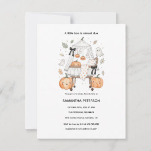 Little boo Halloween baby Shower  Invitation