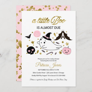 Little Boo Halloween Baby Shower Invitation