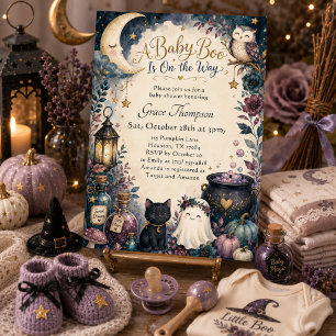 Little Boo Halloween Baby Shower Invitation
