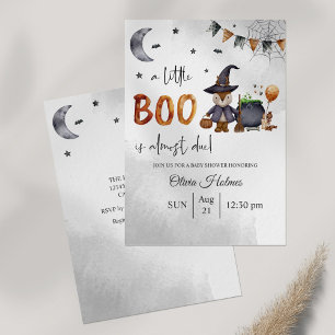 Little Boo Halloween Baby Shower Invitation