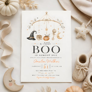 Little Boo Halloween Baby Shower Invitation