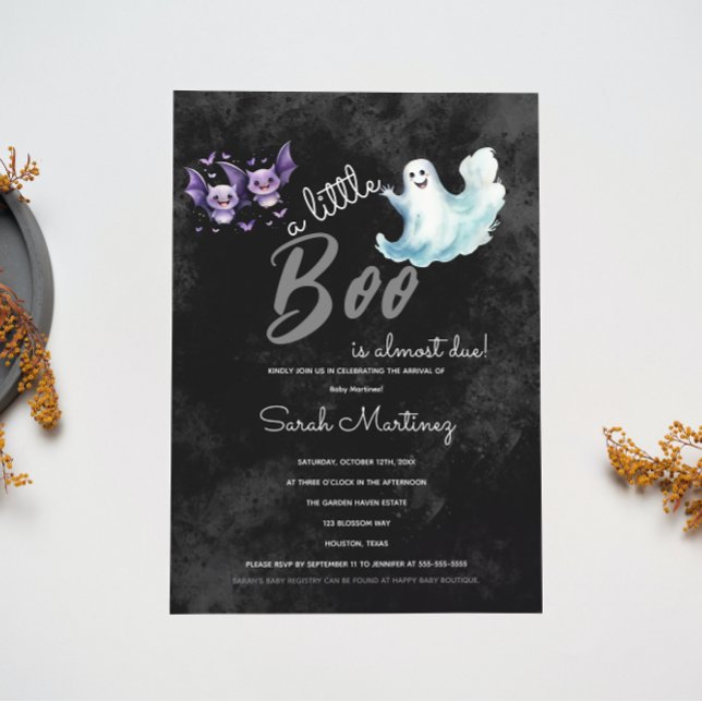 Little Boo Halloween Baby Shower Invitation (Creator Uploaded)