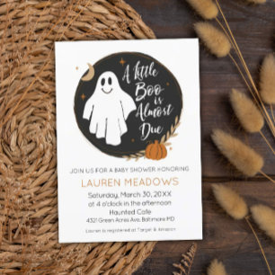 Little Boo Halloween Baby Shower Invitation