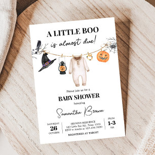 Little Boo Halloween Baby Shower Invitation