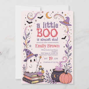 Little Boo Halloween Baby Shower Invite