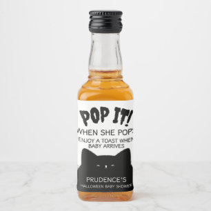 Little Boo Halloween Baby Shower Liquor Bottle Label