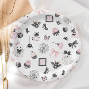 Little Boo Halloween Baby Shower  Paper Plate