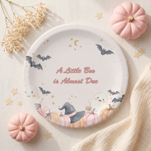 Little Boo Halloween Baby Shower Paper Plates