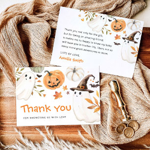 Little Boo Halloween Baby Shower Thank You Card