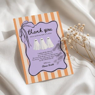 Little Boo Halloween Baby Shower Thank You Card