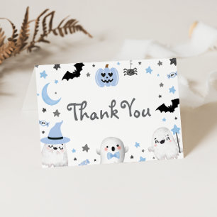 Little Boo Halloween Baby Shower Thank You Card