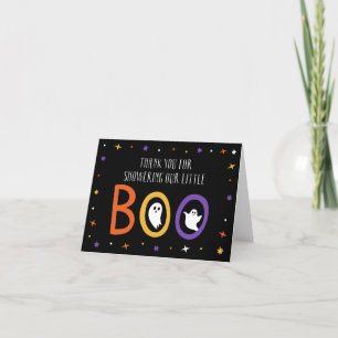 Little Boo Halloween Baby Shower Thank You Card
