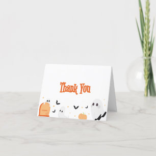 Little Boo Halloween Baby Shower Thank You Card