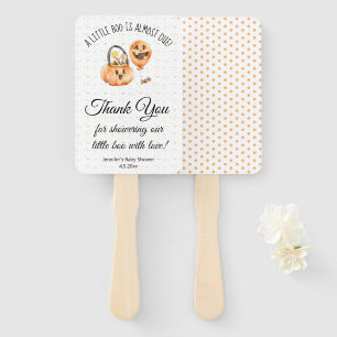 little boo, halloween baby shower thank you cute hand fan