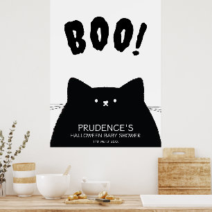 Little Boo Halloween Baby Shower Welcome Sign