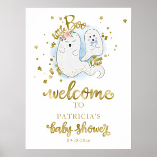 Little Boo Halloween Baby Shower Welcome Sign 