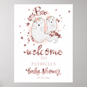 Little Boo Halloween Baby Shower Welcome Sign