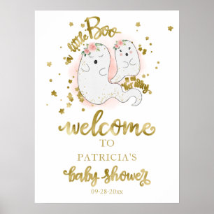 Little Boo Halloween Baby Shower Welcome Sign 