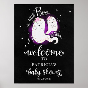 Little Boo Halloween Baby Shower Welcome Sign