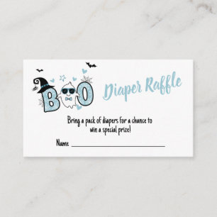 LITTLE BOO  HALLOWEEN BABY SHOWERDIAPER RAFFLE ENCLOSURE CARD