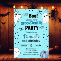 Little Boo Halloween Birthday Invitation