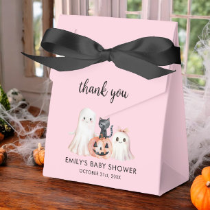 Little Boo Halloween Blush Pink Baby Shower Favour Box