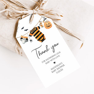Little Boo Halloween Clothesline Baby Favour Tags