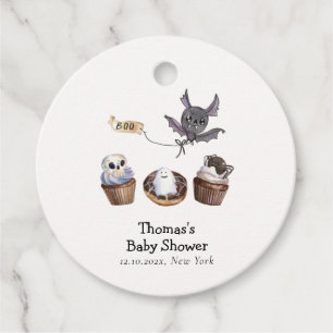 Little Boo Halloween cupcake Baby Shower Favour Tags