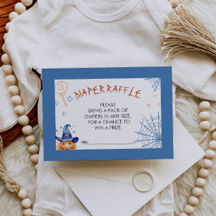 Little boo Halloween Diaper Raffle Enclosure Card