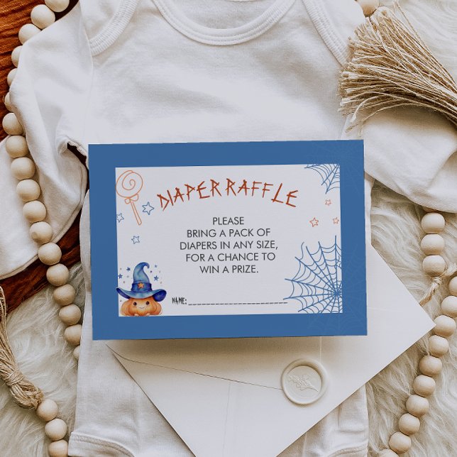 Little boo Halloween Diaper Raffle Enclosure Card (Creator Uploaded)