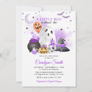 Little Boo Halloween Gender Neutral Baby Shower Invitation