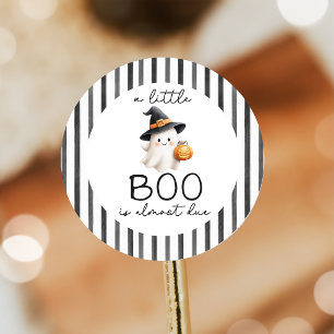 Little Boo Halloween Ghost Baby Shower Sticker