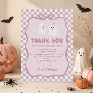 Little Boo Halloween ghost Thank You Card