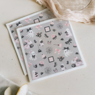 Little Boo Halloween Girl Baby Shower Napkin