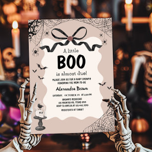Little Boo Halloween Gothic Baby Shower Invitation