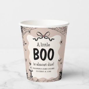 Little Boo Halloween Gothic Baby Shower Paper Cups