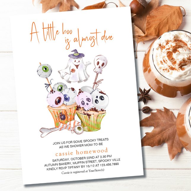 Little Boo Halloween Party Food Baby Shower Invitation (Creator Uploaded)