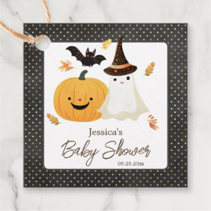 Little Boo Halloween Pollka Dot Baby Shower Favour Tags