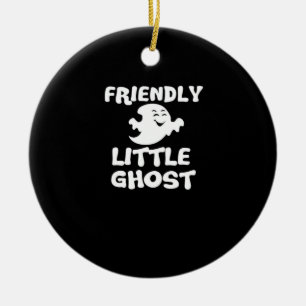 Little Boo Halloween Print Ceramic Tree Decoration