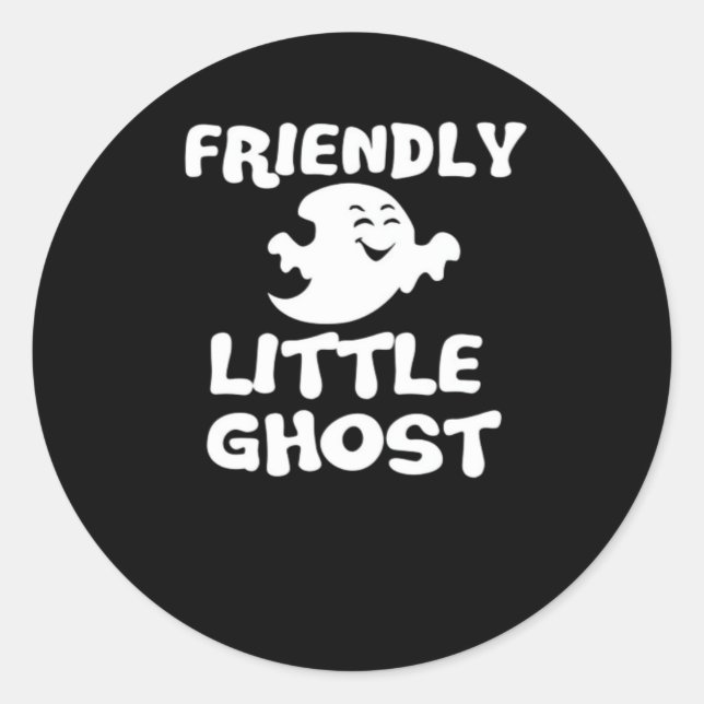 Little Boo Halloween Print  Classic Round Sticker (Front)