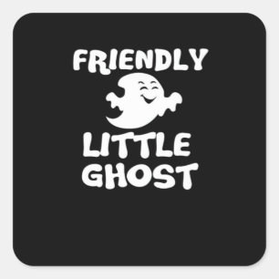 Little Boo Halloween Print  Square Sticker