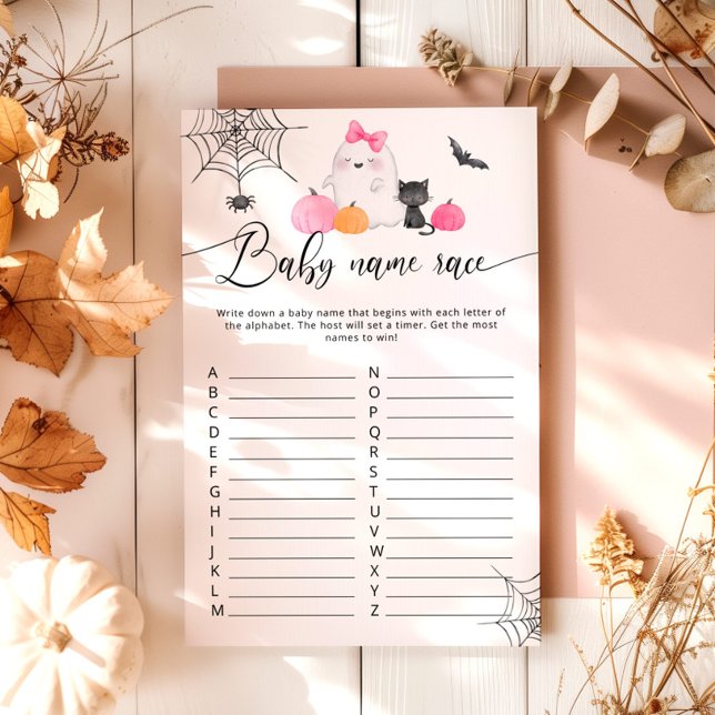 Little Boo Halloween shower baby name race game (Creator Uploaded)