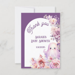 Little Boo halloween spooky baby shower thank you Card