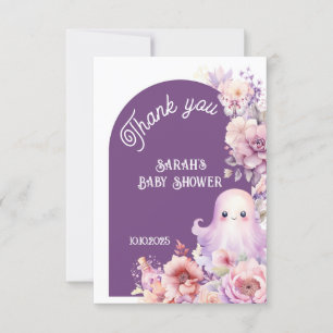 Little Boo halloween spooky baby shower thank you  Card