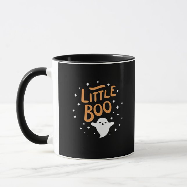 Little Boo, Happy Halloween Vintage Classic Mug (Left)