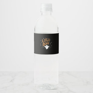 Little Boo, Happy Halloween Vintage Classic Water Bottle Label